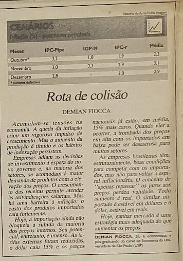 Coluna Cenários